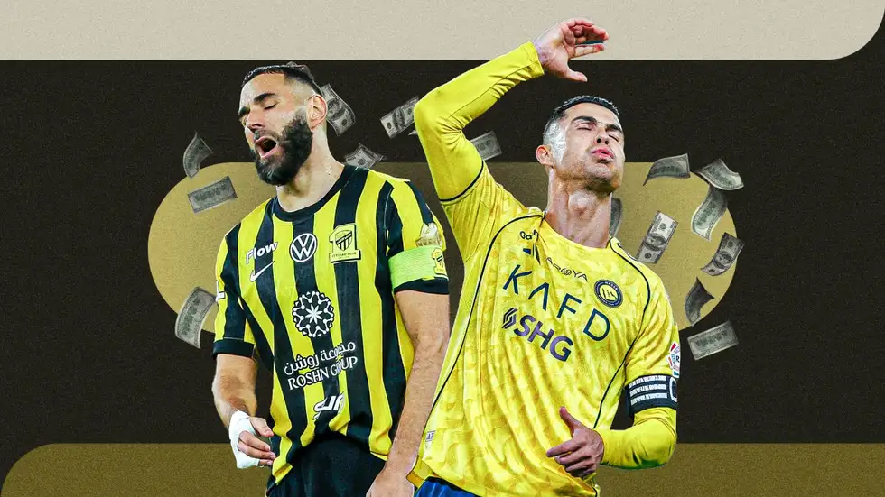 تمرد رونالدو وبنزيما يزلزل الحلم السعودي ..  هل ينهار مشروع دوري روشن؟