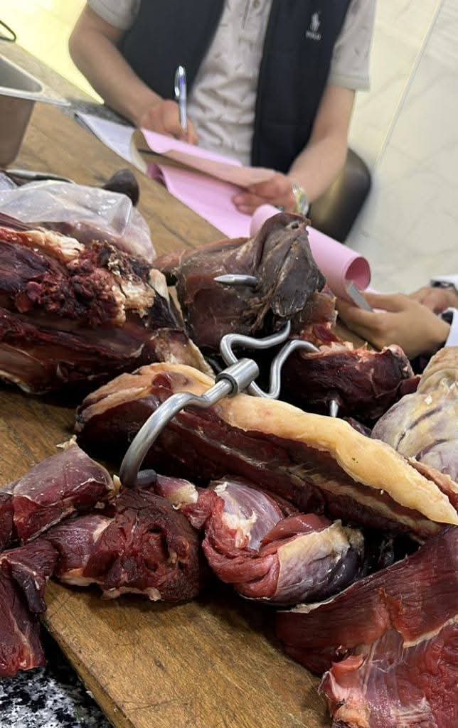 ضبط لحوم فاسدة داخل ملحمة في المفرق وتحويل المخالف للجهات المختصة