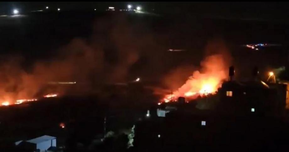 مستعمرون يحرقون منزلين في جالود جنوب نابلس