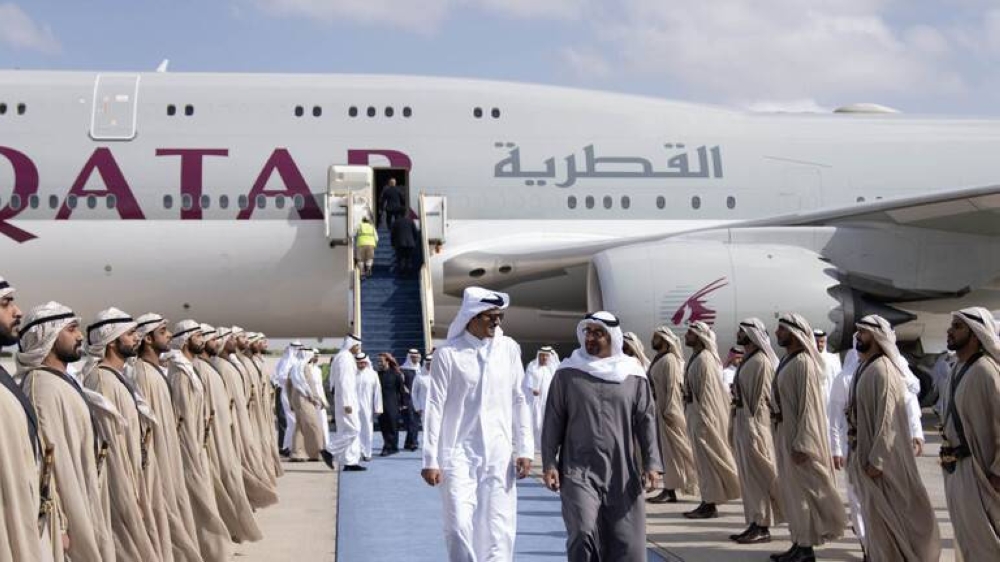 الرئيس الإماراتي يستقبل أمير قطر في أبو ظبي