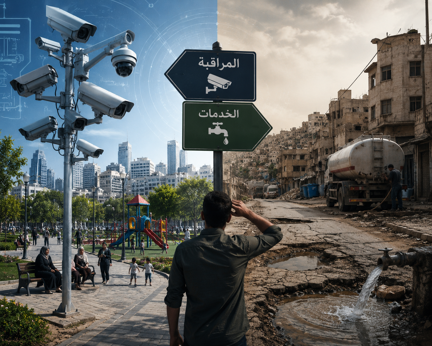 كاميرات في كل زاوية ..  لماذا يرى الأردنيون أن المدينة الذكية تبدأ من الخدمات لا من المراقبة؟