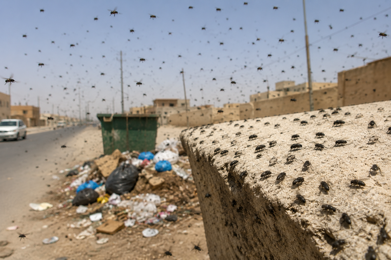 انتشار الذباب في معان ..  أزمة بيئية وصحية تؤرق السكان وتستدعي حلولاً جذرية
