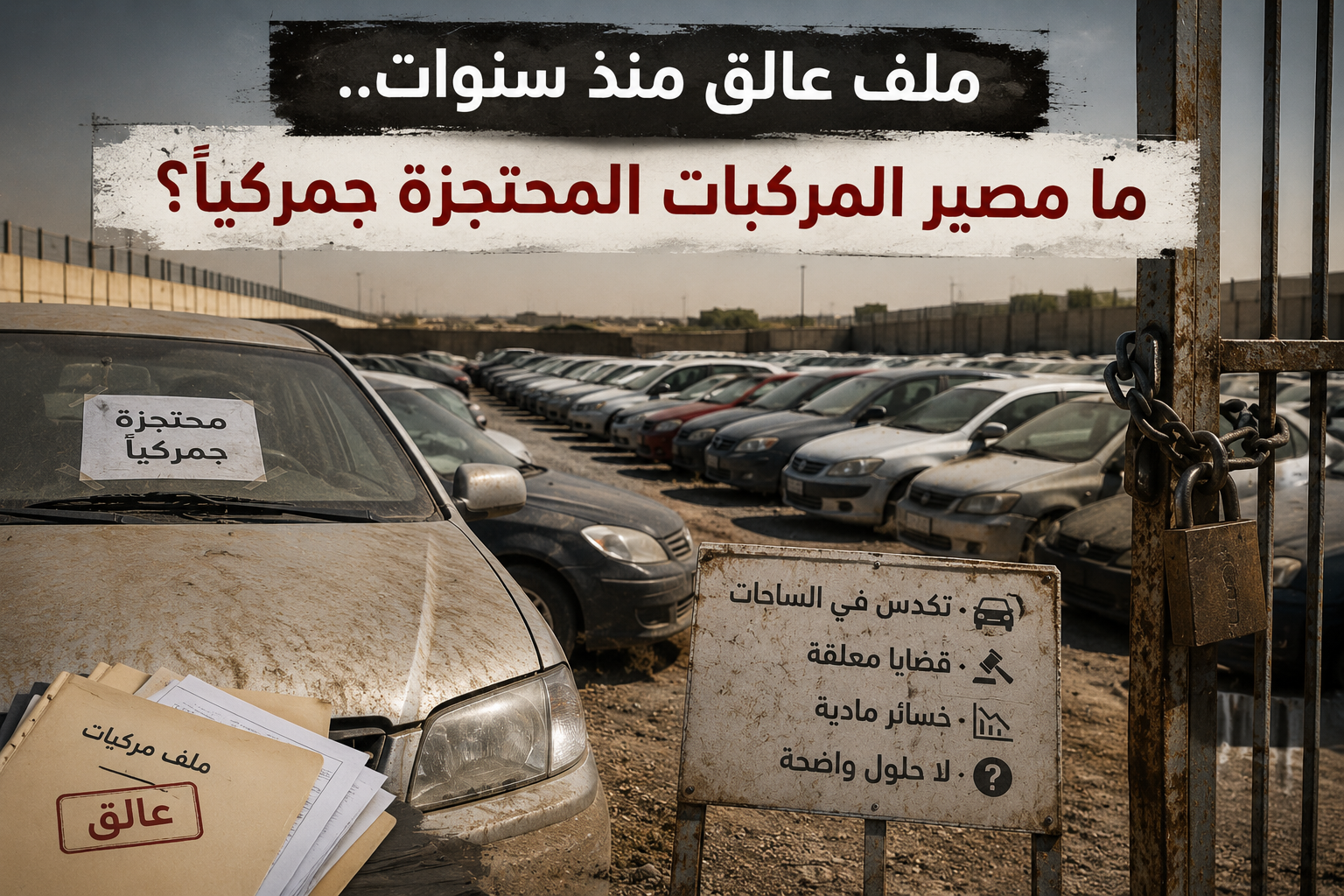 ملف عالق منذ سنوات ..  ما مصير المركبات المحتجزة جمركياً؟