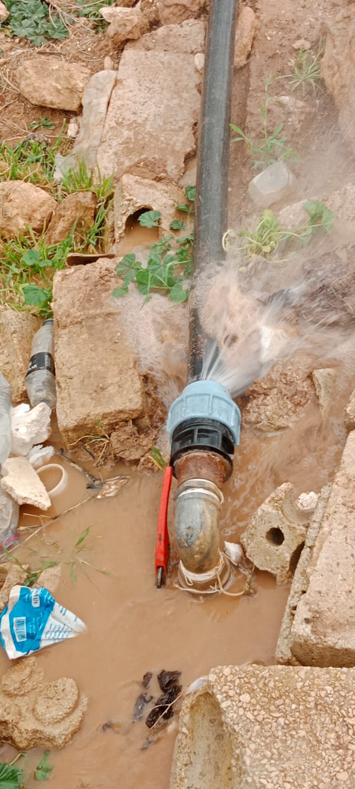 المياه: حملة امنية لضبط اعتداءات على خطوط رئيسية في الموقر   