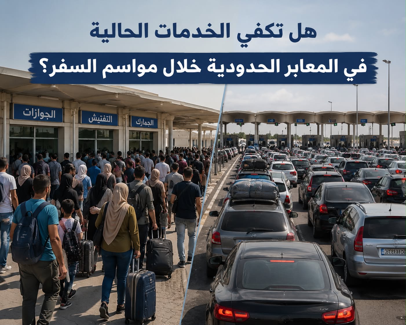 هل تكفي الخدمات الحالية في المعابر الحدودية خلال مواسم السفر؟