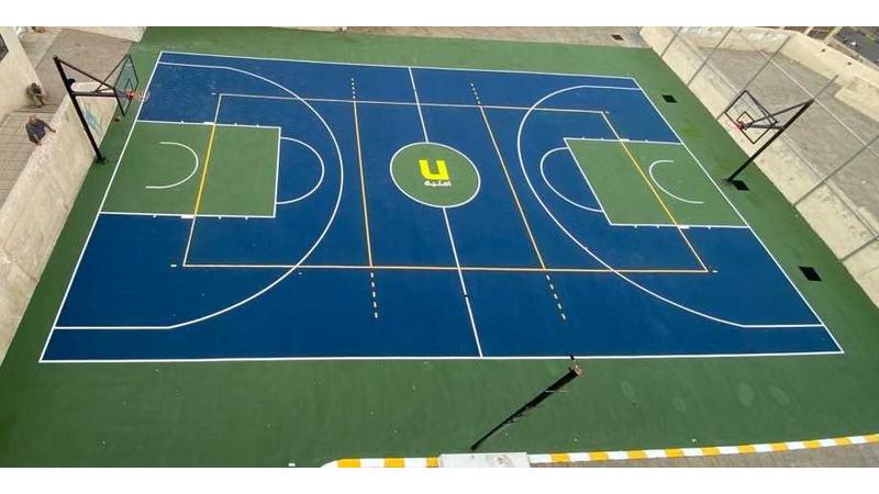 أمنية تنجز 7 ساحات وملاعب مدارس حكومية 