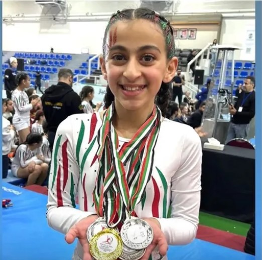 زين العضايلة تحصد الذهبية في بطولة الأردن للجمباز
