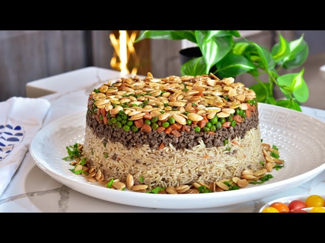 أرز أوزي باللحم المفروم