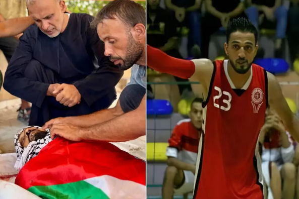 الملقب بـ"الزلزال" ..  الاحتلال يغتال نجم منتخب فلسطين لكرة السلة في غزة 