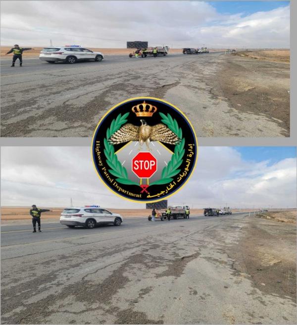 أعمال صيانة في طريق الموقر حتى مقاطعة البادية الوسطى