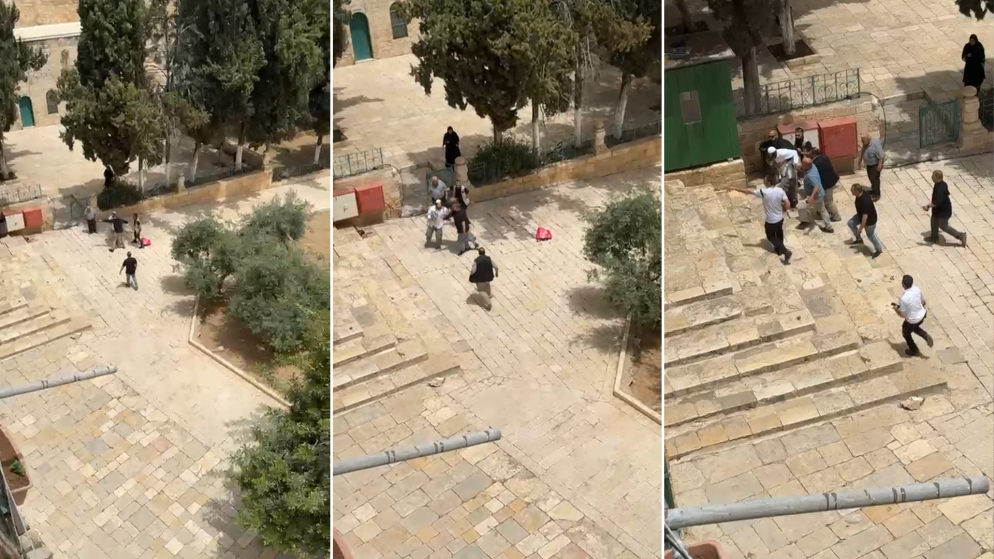 حراس المسجد الأقصى يمنعون مستوطنين من تهريب خروف لذبحه في ساحات المسجد