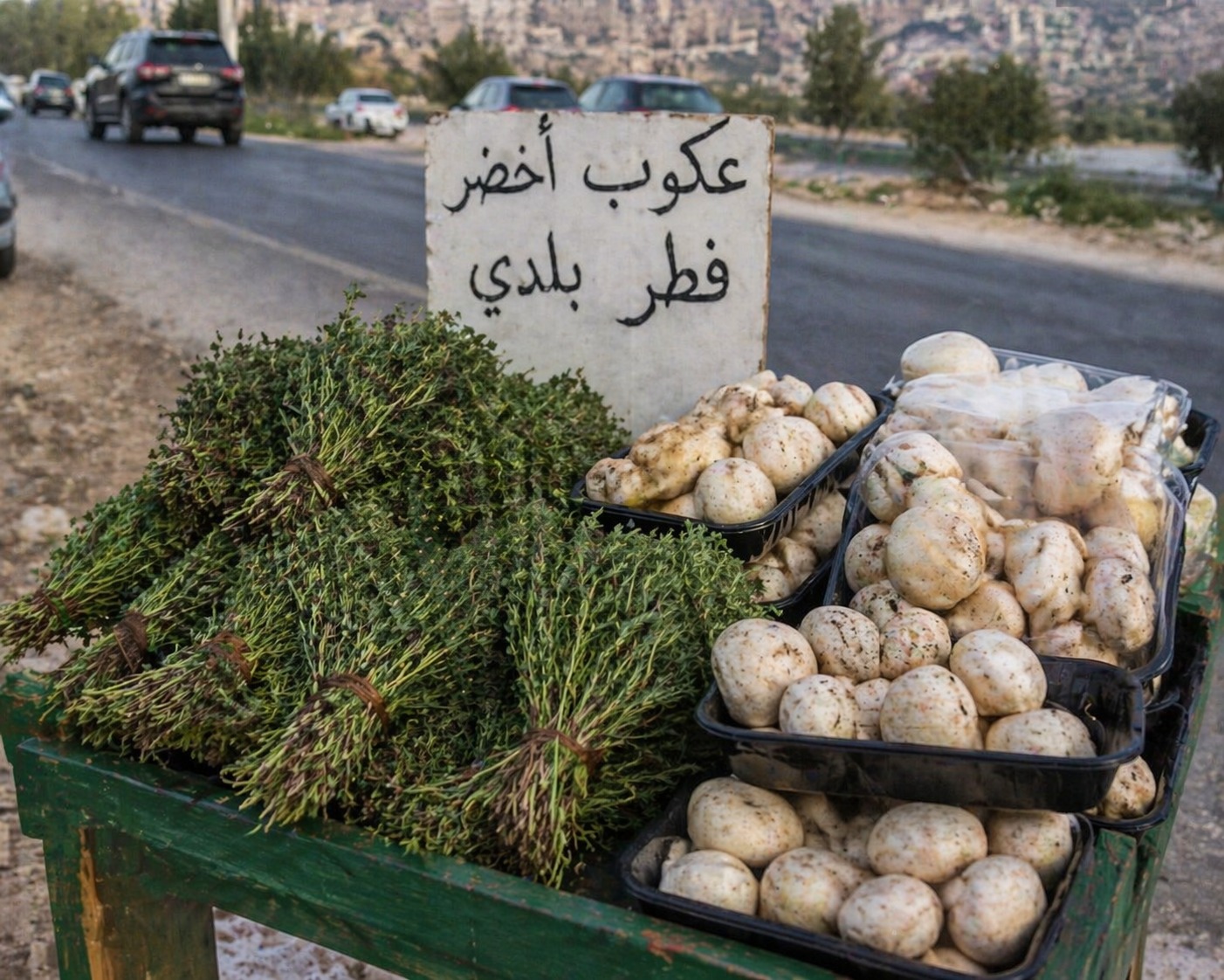 بيع العكوب والفطر ..  هل تحوّلت أرصفة الشوارع إلى سوق عمل للشباب الأردني؟