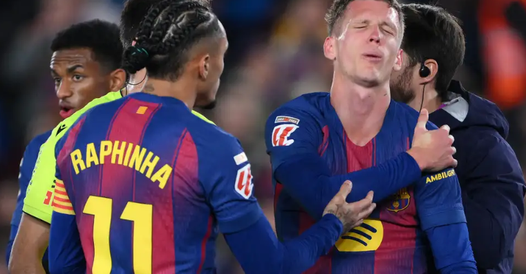 إصابة مكررة ..  برشلونة مهدد بخسارة نجمه حتى يناير