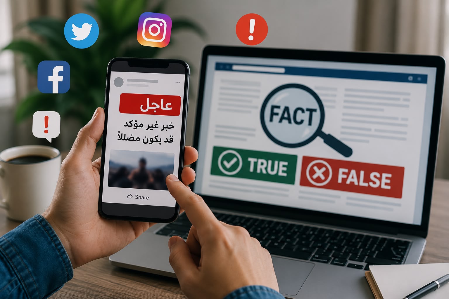 الأخبار المضللة ..  كيف يميّز الجمهور الحقيقة من الشائعة؟