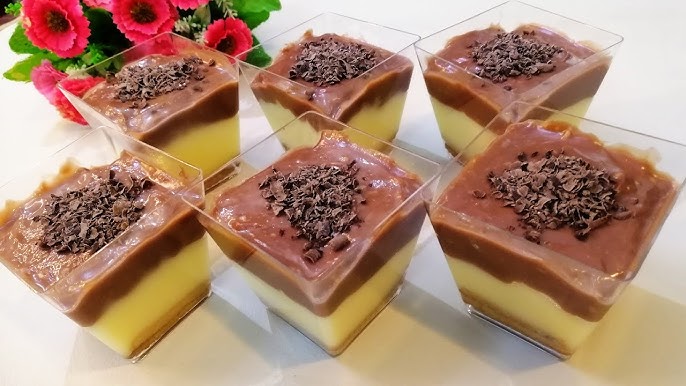 حلى طبقات الكاسترد بالشوكولاتة