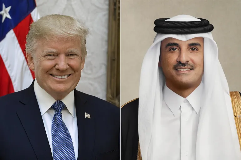 أمير قطر يبحث مع الرئيس الأميركي جهود خفض التصعيد في المنطقة