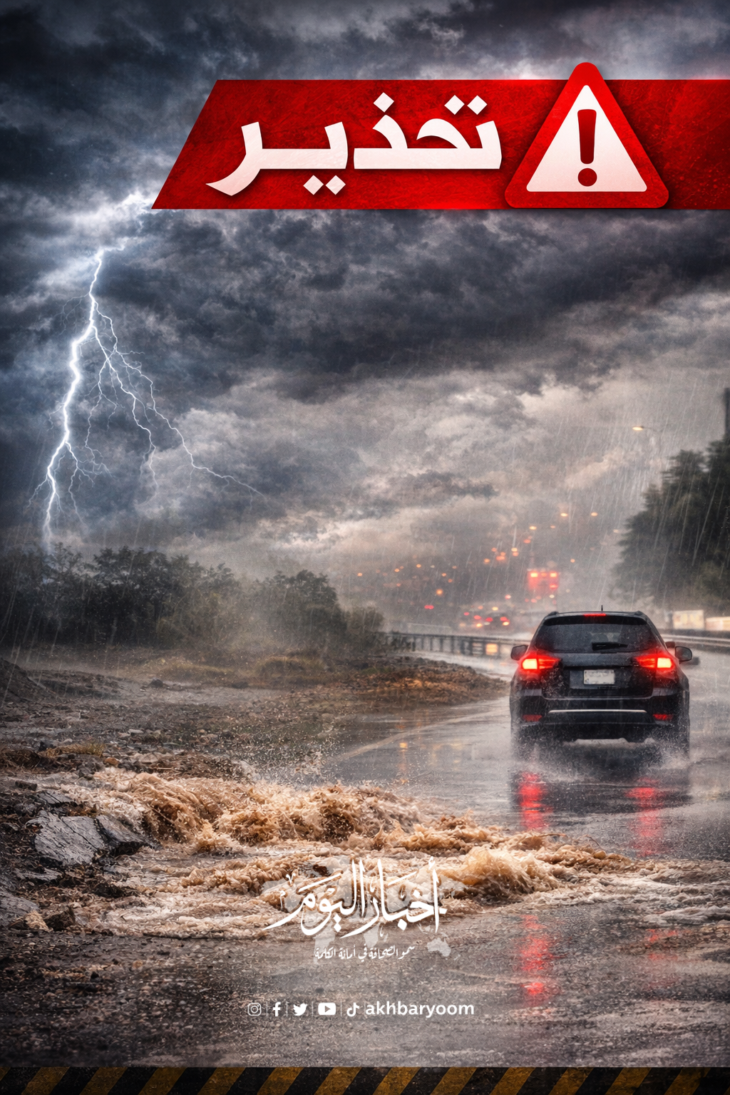 مديرية الأمن العام تحذر من حالة عدم الاستقرار الجوي المتوقعة يوم غد