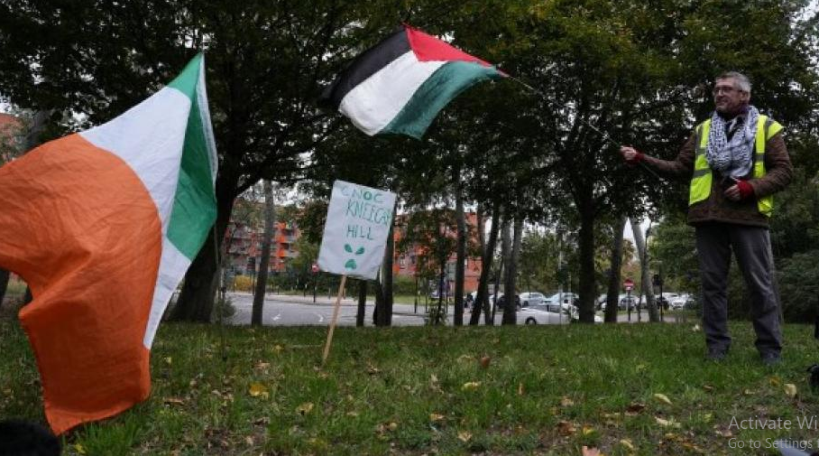 إزالة اسم "هرتسوغ" من حديقة في إيرلندا ..  "لتكن فلسطين حرة"