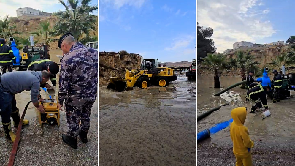 مديرية أشغال الطفيلة تتعامل مع إغلاقات وانجرافات نتيجة الأمطار