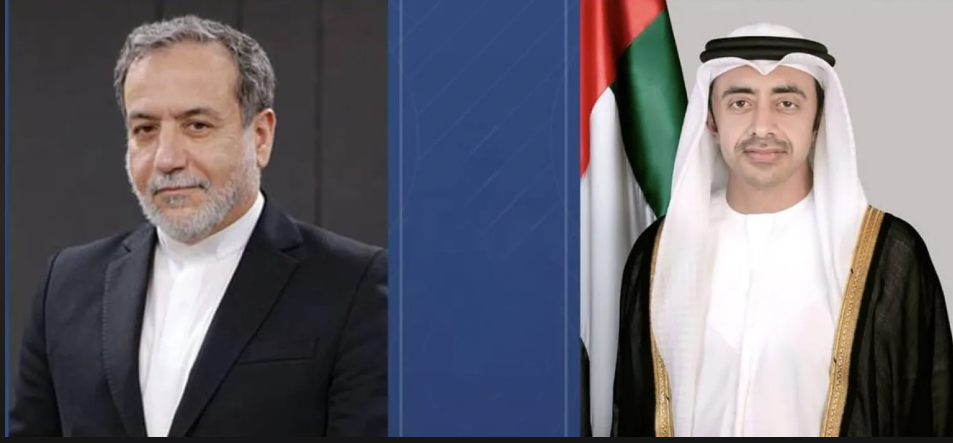 عبدالله بن زايد لـ عراقجي: الدبلوماسية والحوار جوهر حل الأزمات