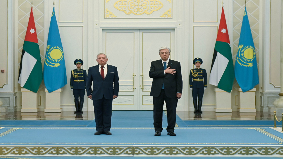 الملك يؤكد حرص الأردن والتزامه بتعزيز التعاون مع كازاخستان