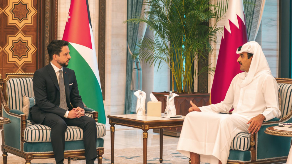 ولي العهد يؤكد لأمير قطر تضامن الأردن المطلق مع قطر في الحفاظ على أمنها