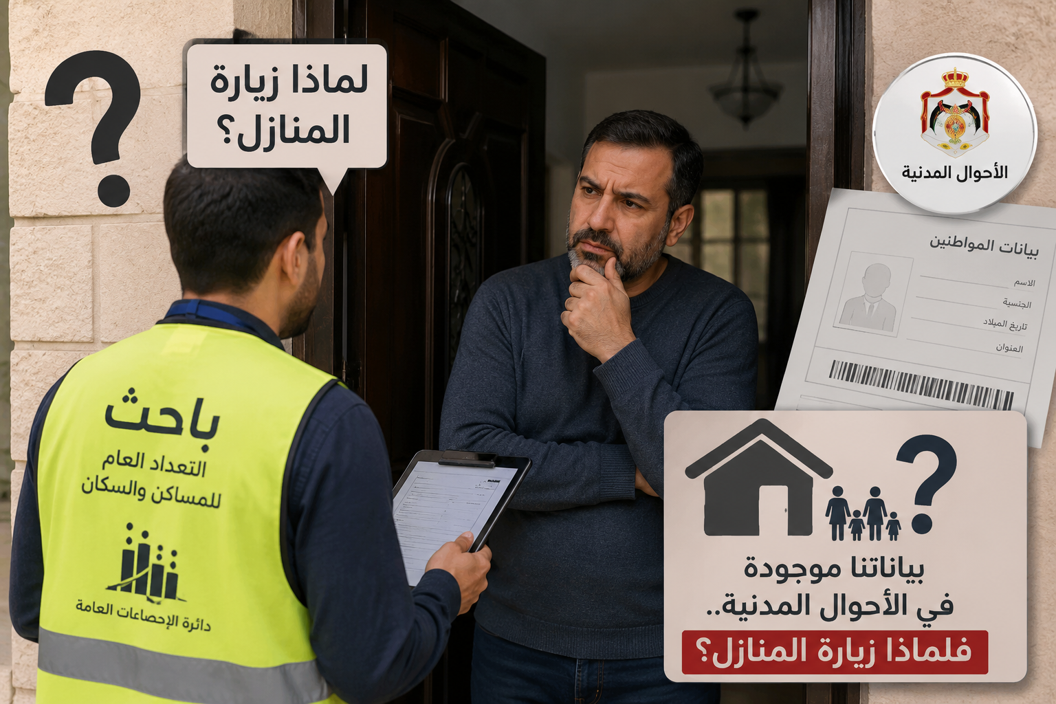 مواطنون يحذرون من انتحال الصفة: كيف نميز باحث الإحصاءات الرسمي من المحتال؟