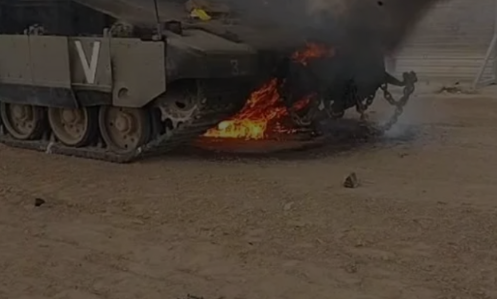 القسام تستهدف دبابة للاحتلال شرق رفح
