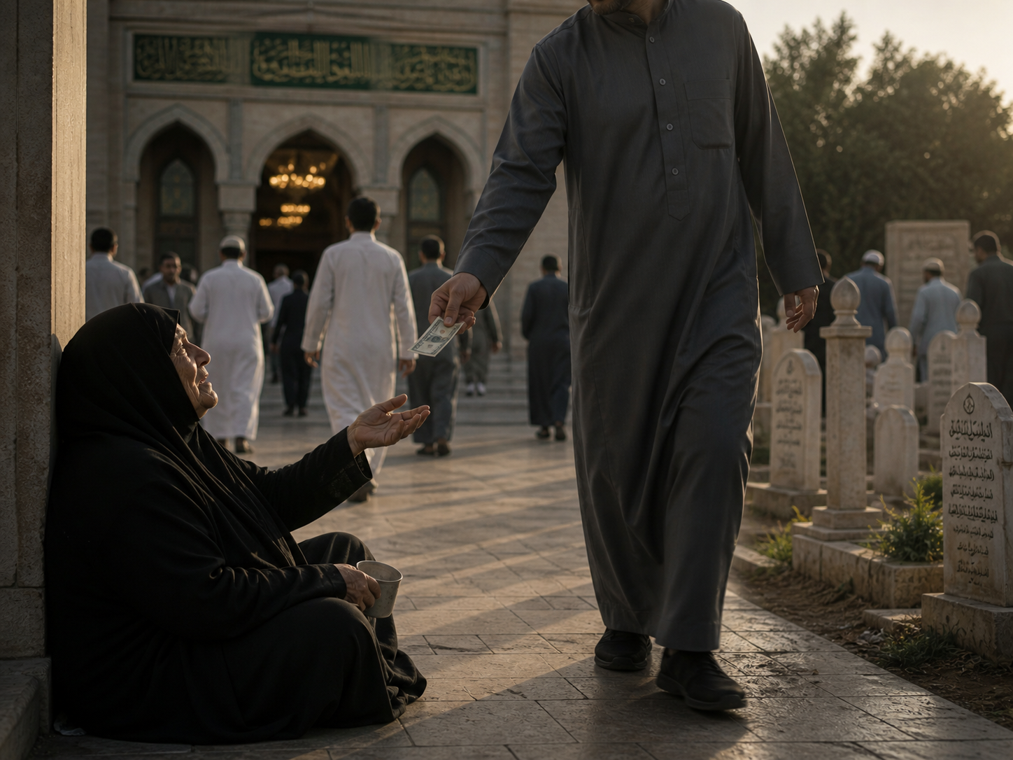 "تجارة العواطف" ..  كيف تحولت أبواب المساجد والمقابر إلى بيئة جاذبة للمتسولين؟
