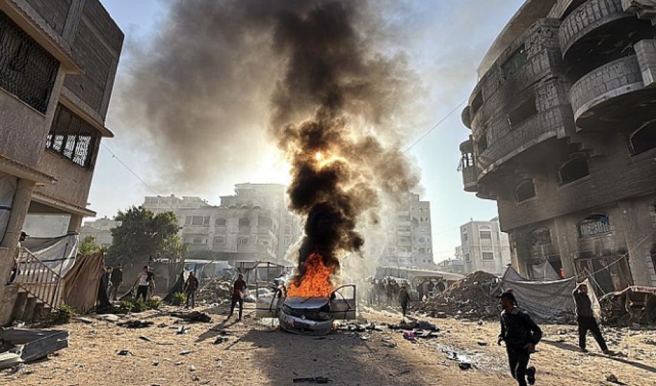 شهيد وقصف واستهداف منازل بالطائرات الحربية في المحافظة الوسطى  