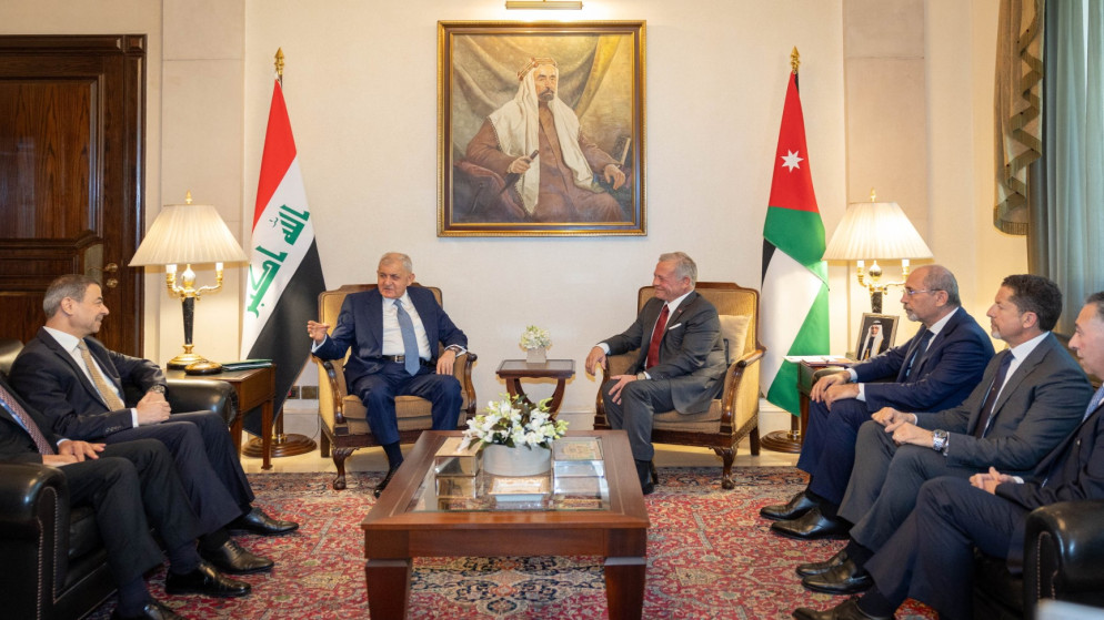 الملك والرئيس العراقي يعقدان لقاء في قصر بسمان