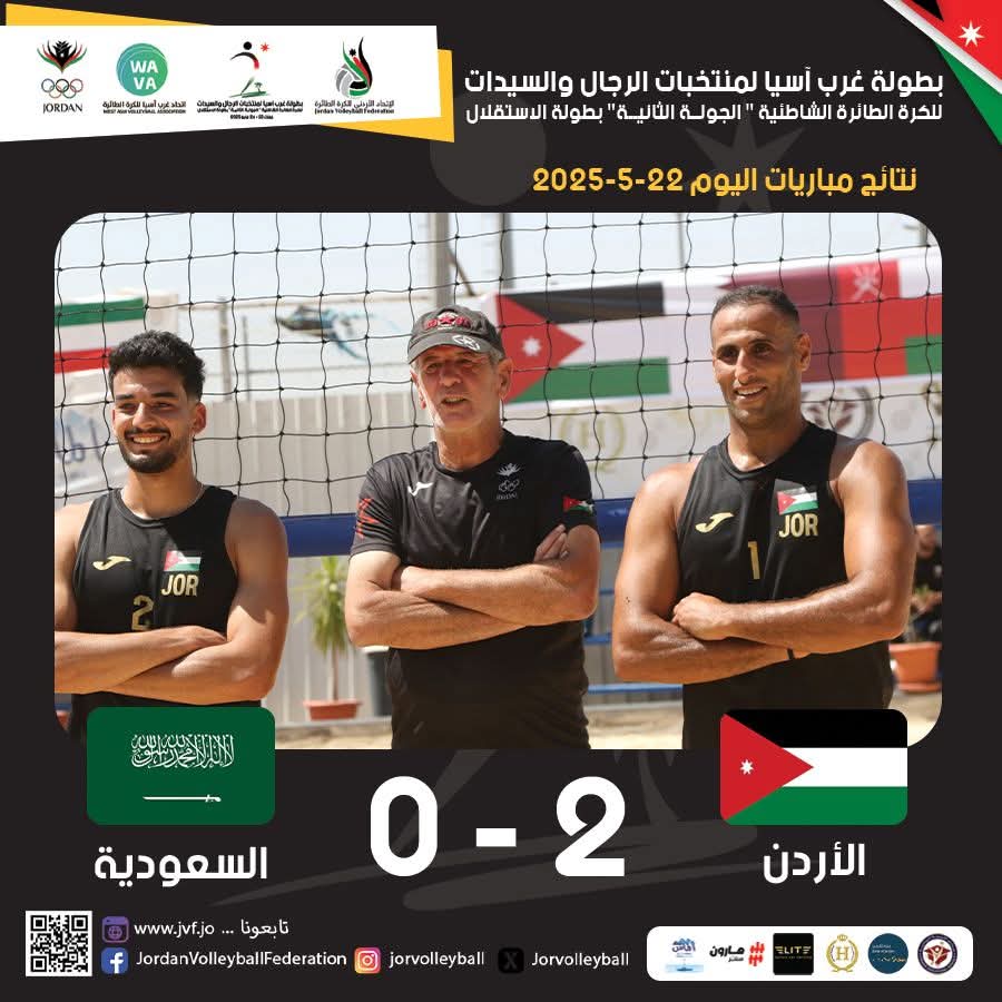 المنتخبات الوطنية تستهل مشوارها ببطولة غرب آسيا للكرة الطائرة الشاطئية