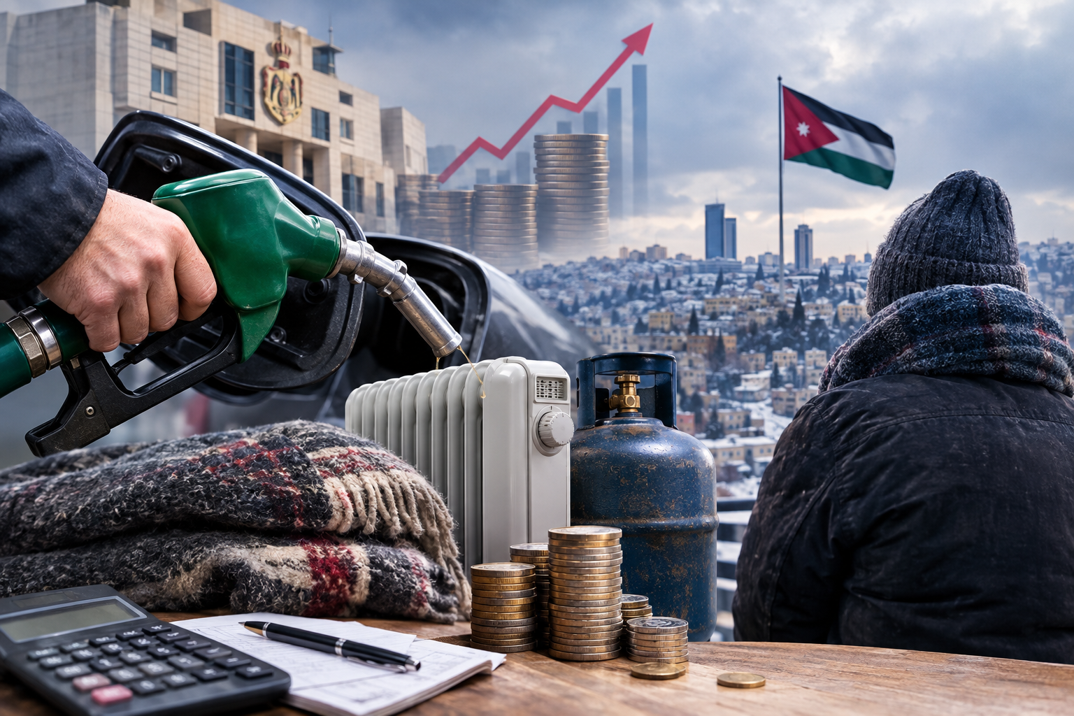 المحروقات والملابس والفواتير ..  شتاء يضيف أعباء جديدة على جيوب الأردنيين