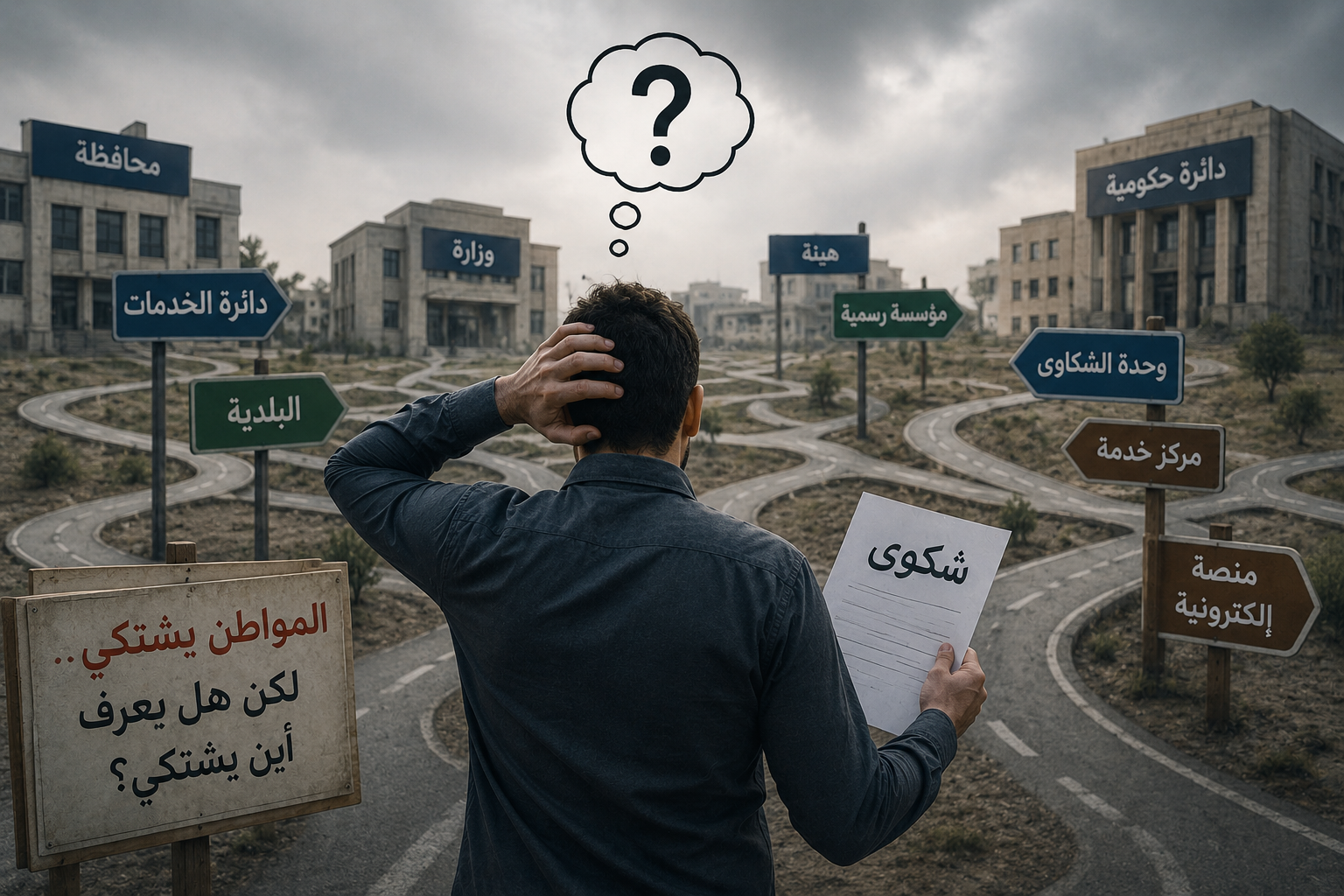 المواطن يشتكي ..  لكن هل يعرف أين يشتكي؟ رحلة تبدأ بمشكلة وتنتهي بين أبواب المؤسسات