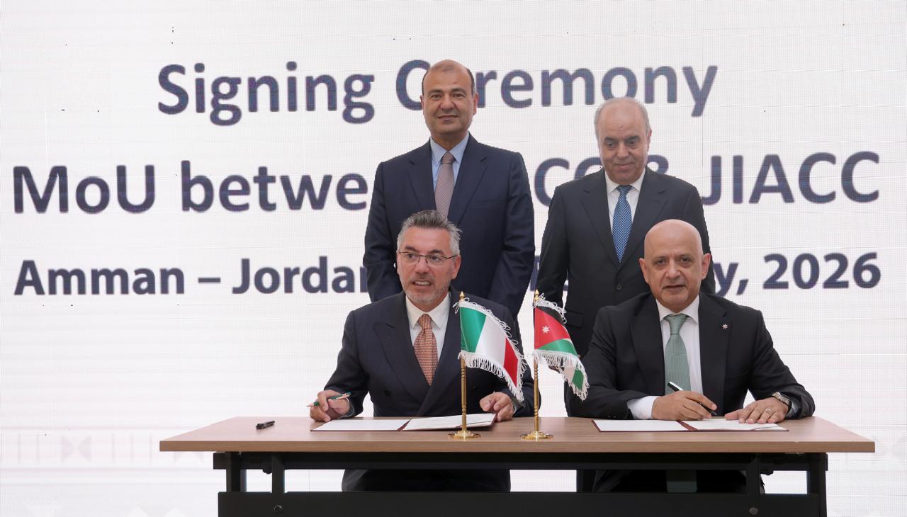 غرفتا تجارة الأردن والعربية الإيطالية توقعان اتفاقية لتدريب وتأهيل شباب أردنيين 