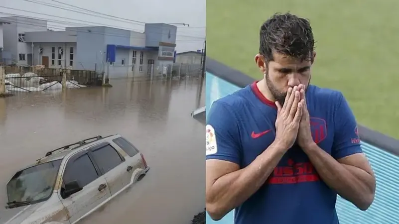 فيضانات البرازيل ..  دييغو كوستا ينقذ العشرات ويحول منزله إلى مأوى
