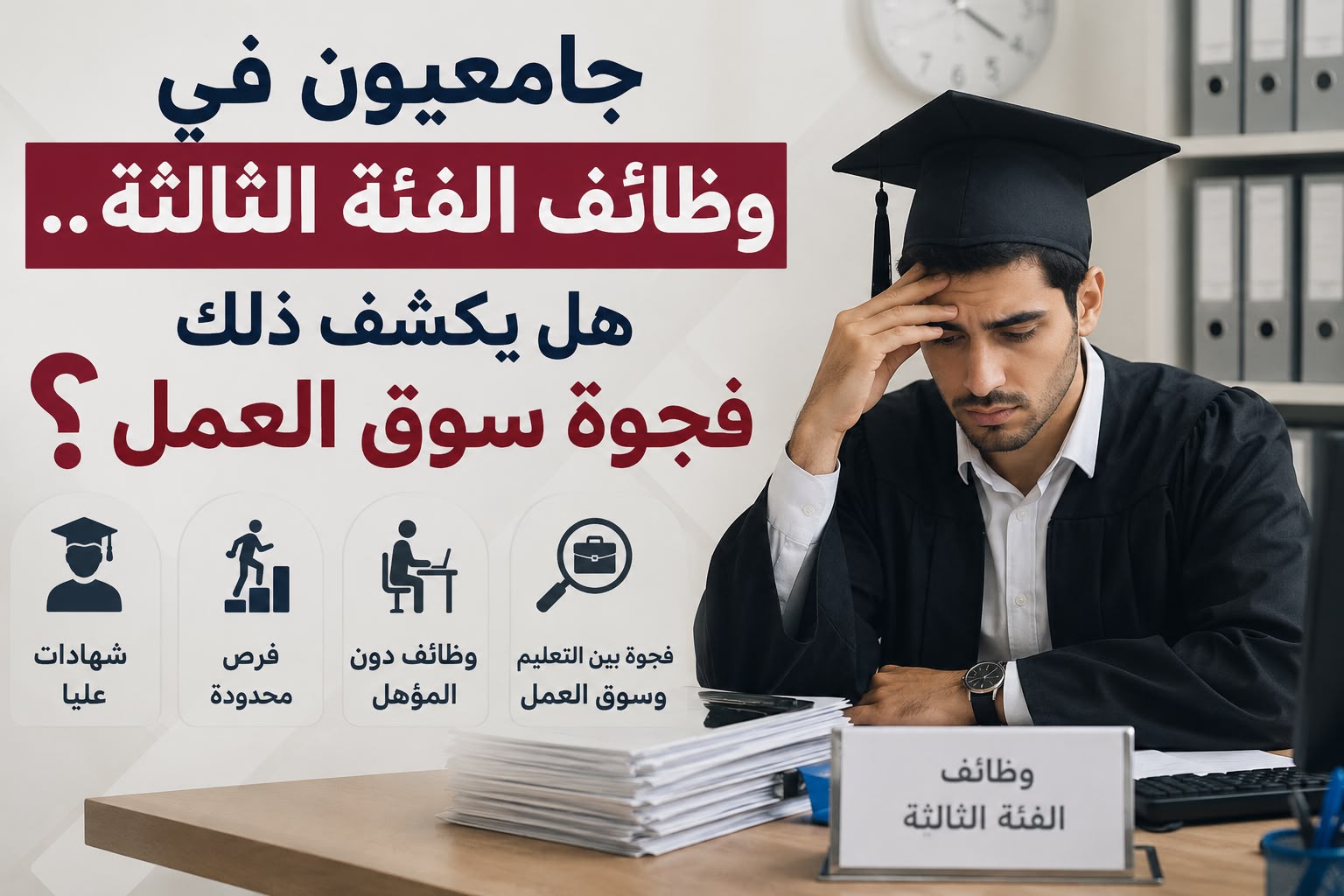 جامعيون في وظائف الفئة الثالثة ..  هل يكشف ذلك فجوة سوق العمل؟