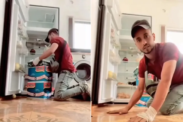 غزي يترك للمقاومين طعاما في بيته قبل نزوحه - فيديو 