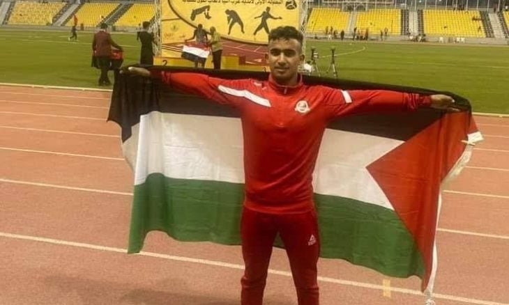 استشهاد العداء الفلسطيني الدولي علام العمور في خان يونس 