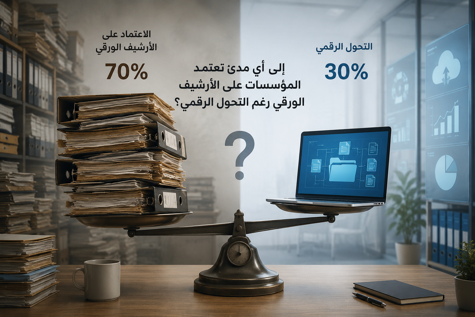 إلى أي مدى تعتمد المؤسسات على الأرشيف الورقي رغم التحول الرقمي؟