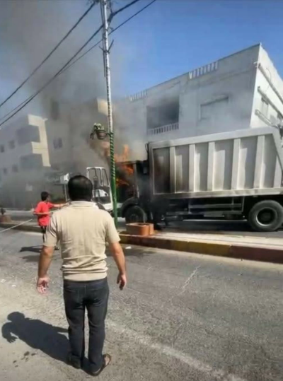 التحقيق ب​احتراق كابسة نفايات في الرمثا