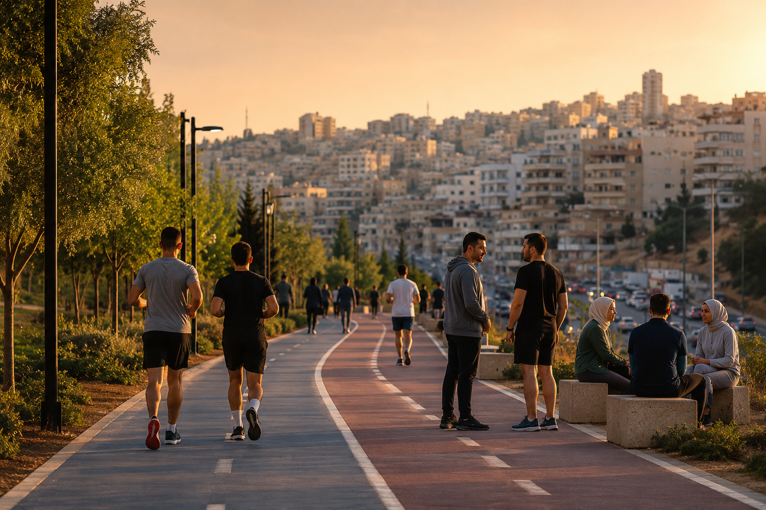 مسارات المشي في عمّان ..  ستبقى للرياضة أم تتجه لتصبح متنفساً اجتماعياً؟