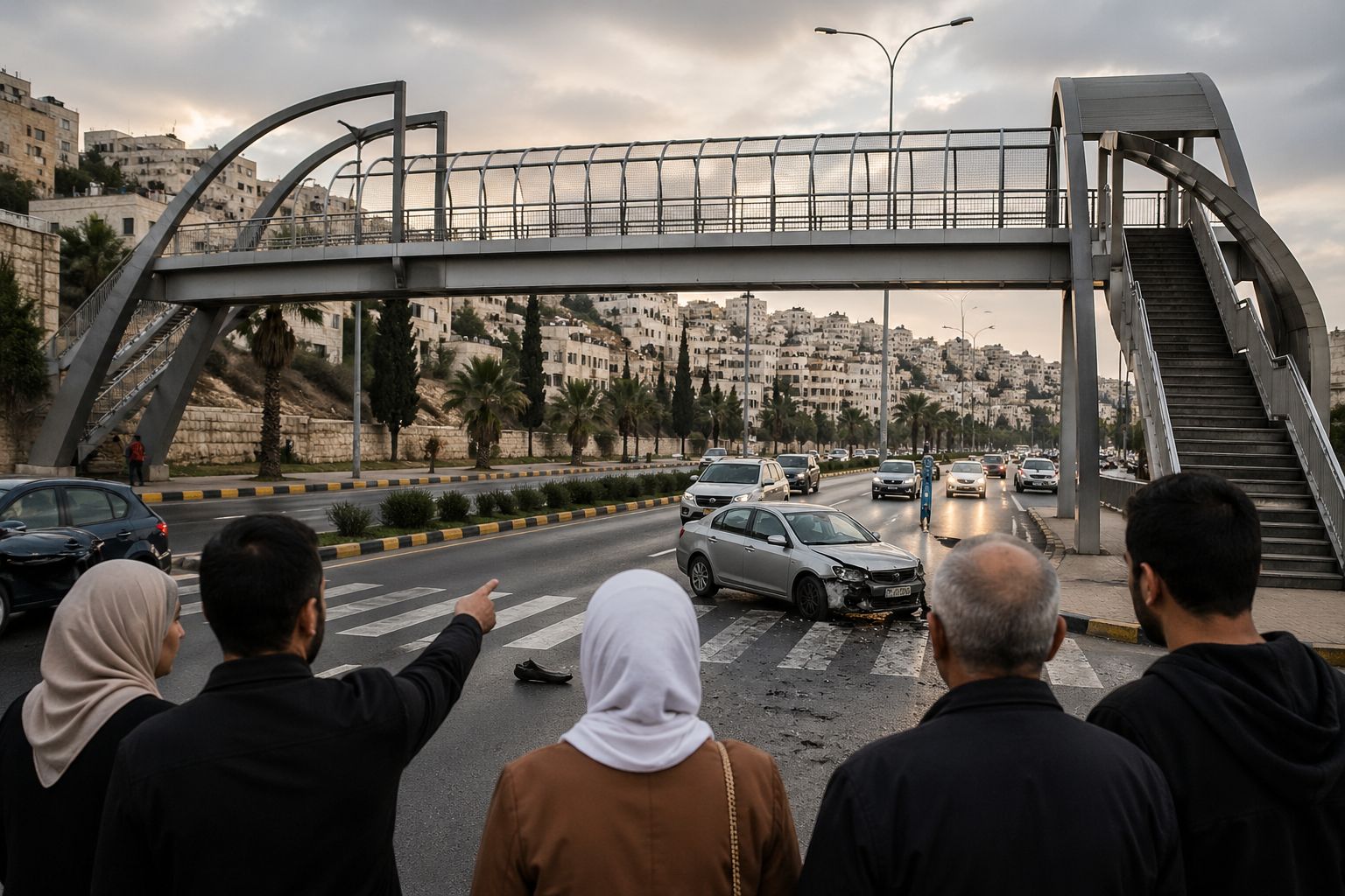 مواطنون يطالبون بجسر مشاة على شارع الملكة رانيا بعد حوادث مؤلمة