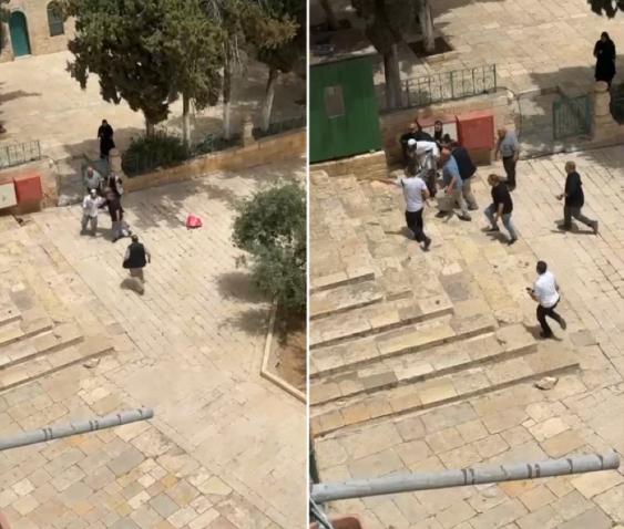 حراس المسجد الأقصى يمنعون مستوطنين من تهريب خروف لذبحه في ساحات المسجد  