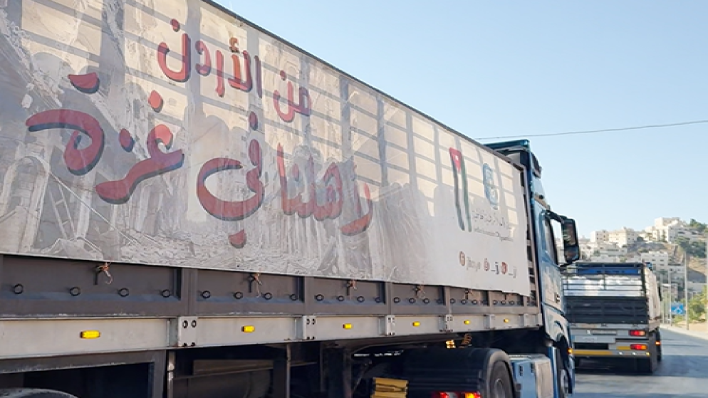 انطلاق قافلة مساعدات أردنية جديدة إلى غزة 