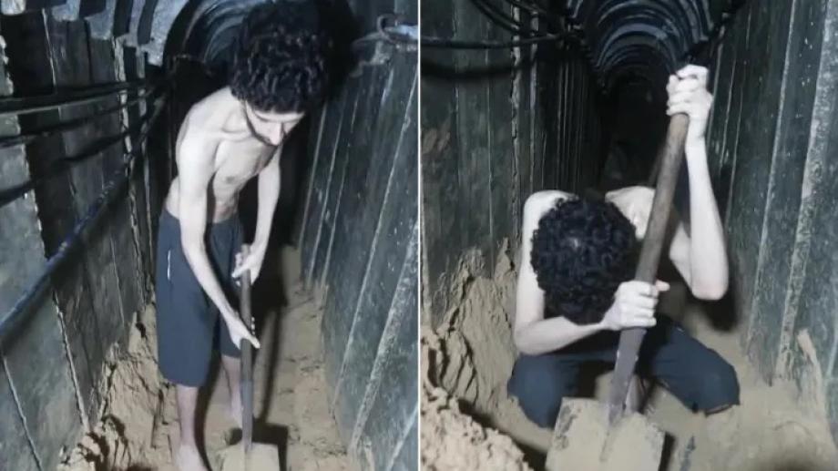 صورة أسير إسرائيلي هزيل تفجّر صدمة ..  آثار تجويع غزة ترتسم على جسده  