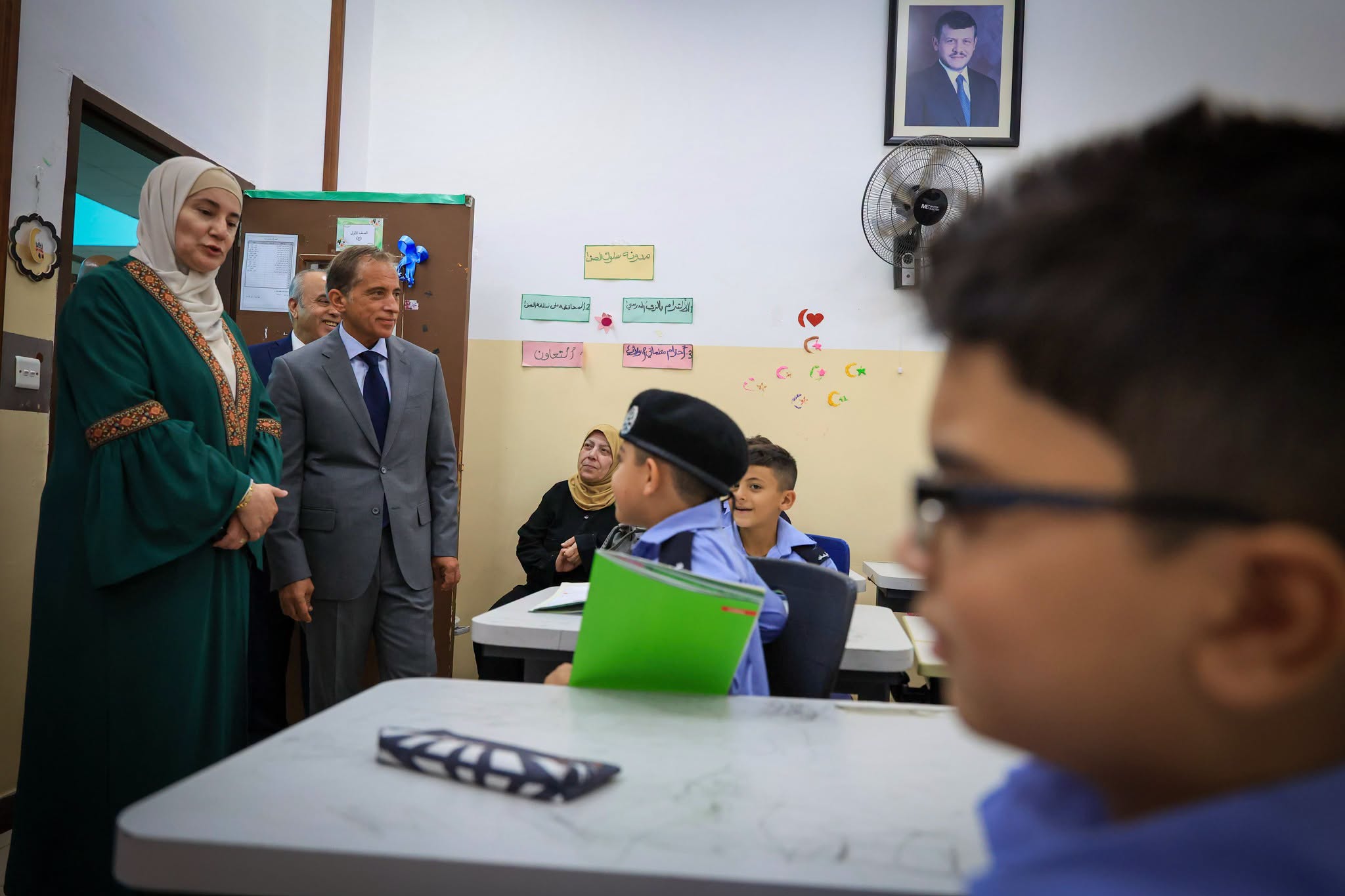 حسان يزور مدرسة عبدالله بن أم مكتوم للمكفوفين في ماركا  